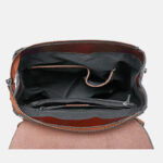 Women's Minimal Flap Backpacks in Genuine Leather