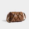 Women's Quilted Pineapple Chains Shoulder Bags in Vegan Leather