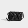 Women's Quilted Pineapple Chains Shoulder Bags in Vegan Leather