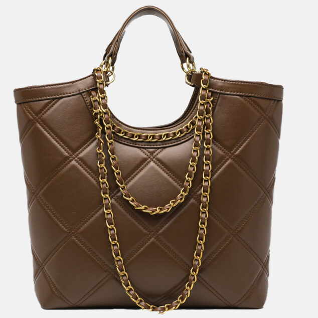 Women's Large Capacity Genuine Leather Boston Tote Bag