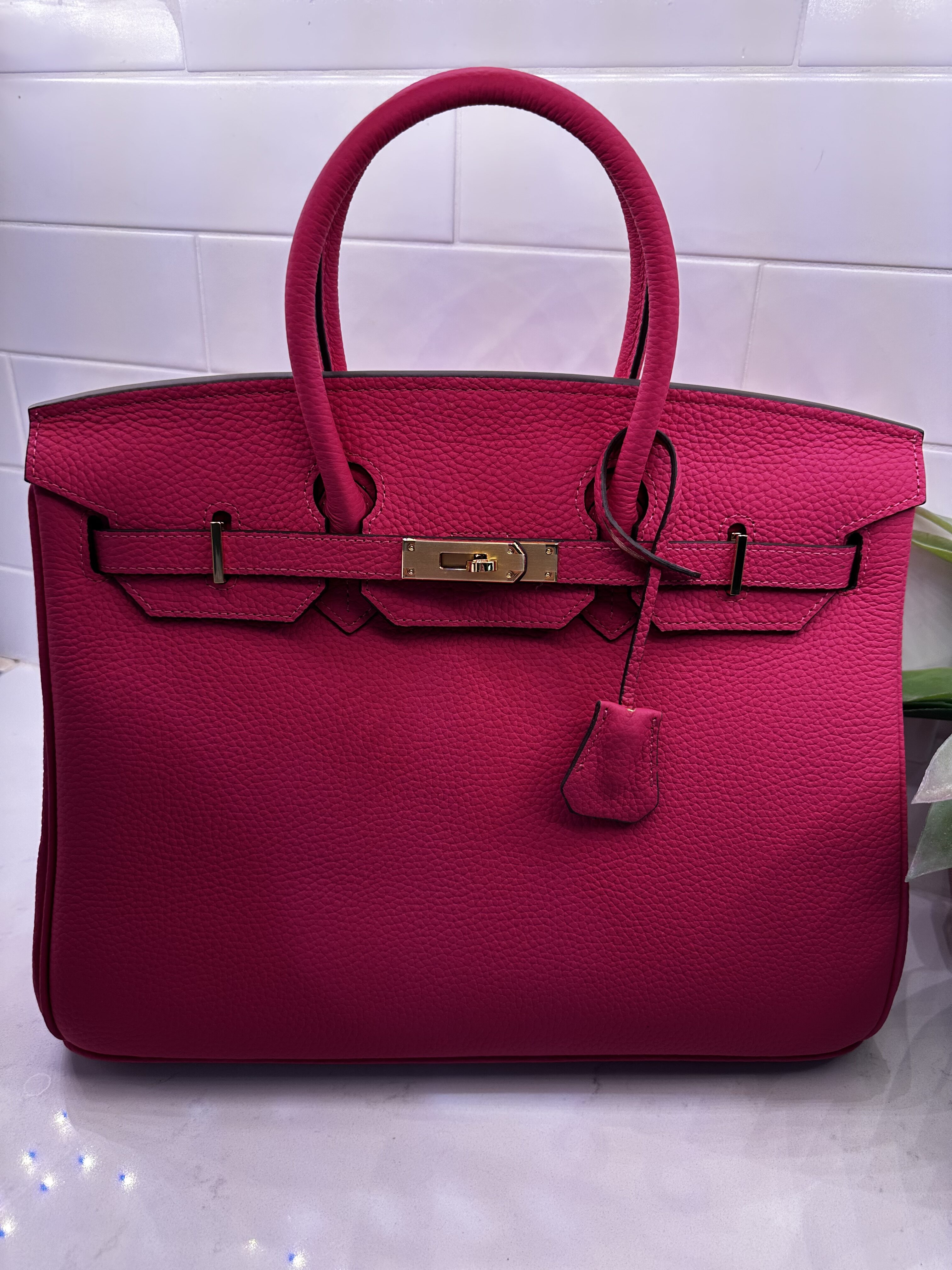Sacs à main en cuir véritable pour femmes - version 35 cm - sans bandoulière photo review