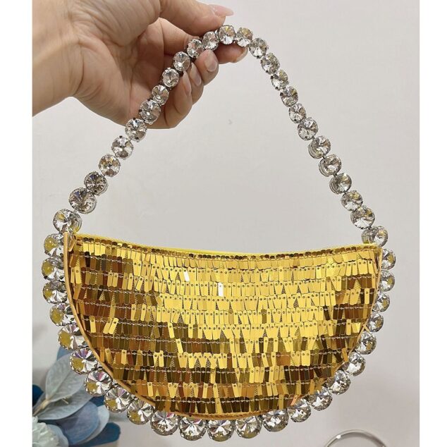 Women's Large Sequins Pearls Evening Hand Clutch Bags - ROMY TISA