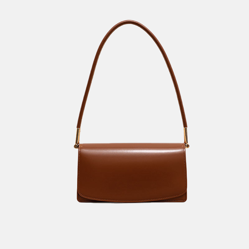 Women's Genuine Leather Baguette Shoulder Bag