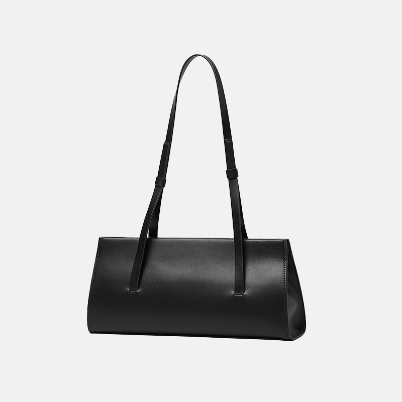 Women's Genuine Leather Shoulder Baguette Bag