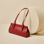 Women's Genuine Leather Shoulder Baguette Bag