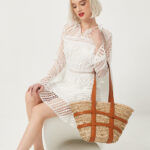 Women's Large Woven Tote Bag for Beach and Vacation