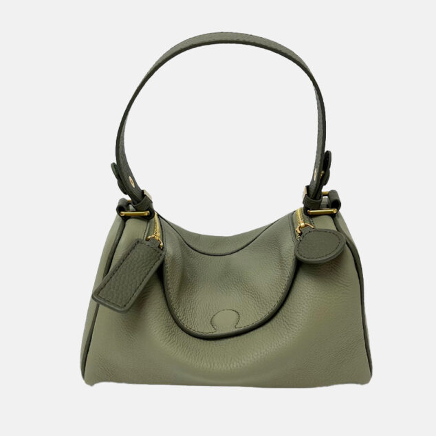 Women's Minimalist Leather Hobo Bag with Crossbody Strap - ROMY TISA