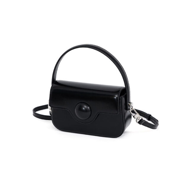 Women's Mini Genuine Leather Magnetic Closure Crossbody Top Handle Bag