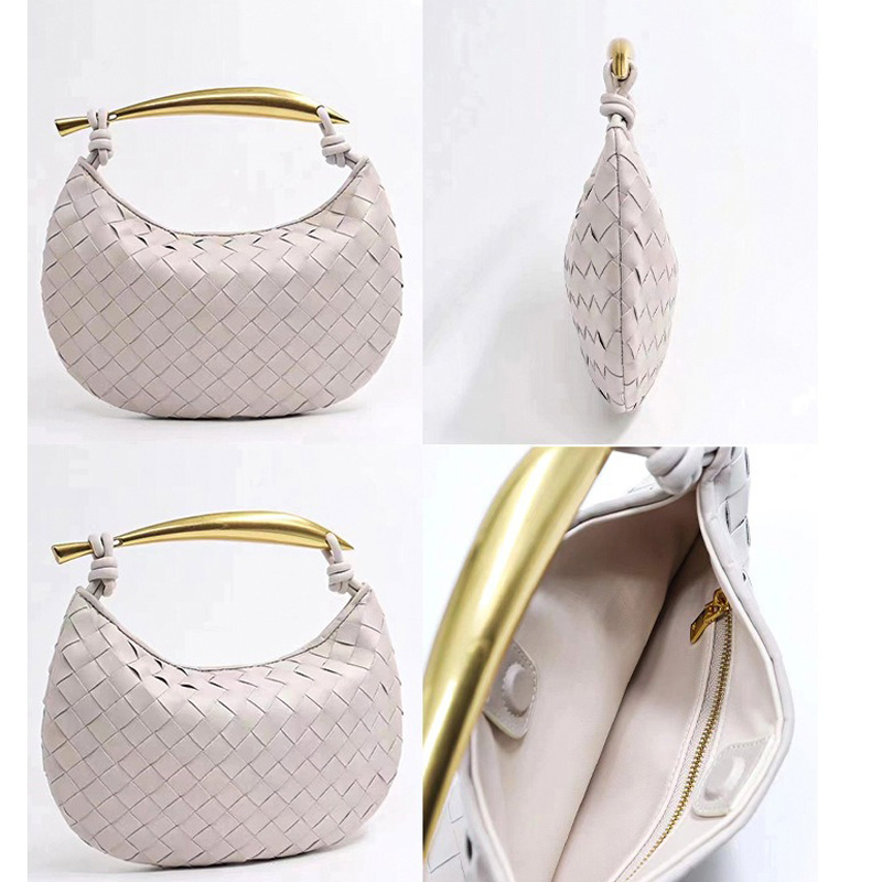 Mini pochette en cuir tressé pour femmes