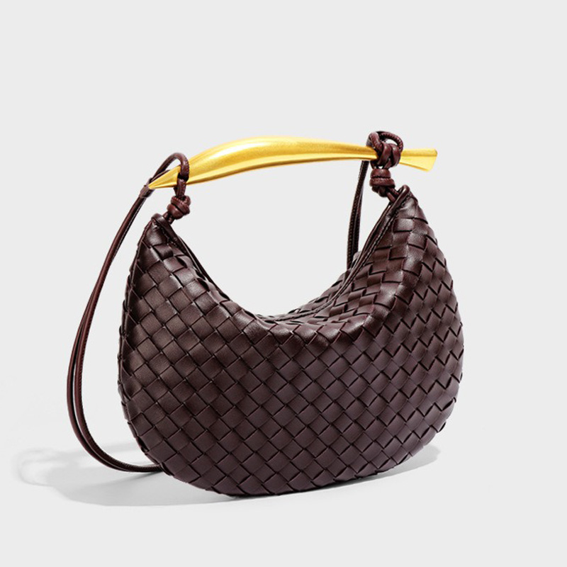 Mini pochette en cuir tressé pour femmes