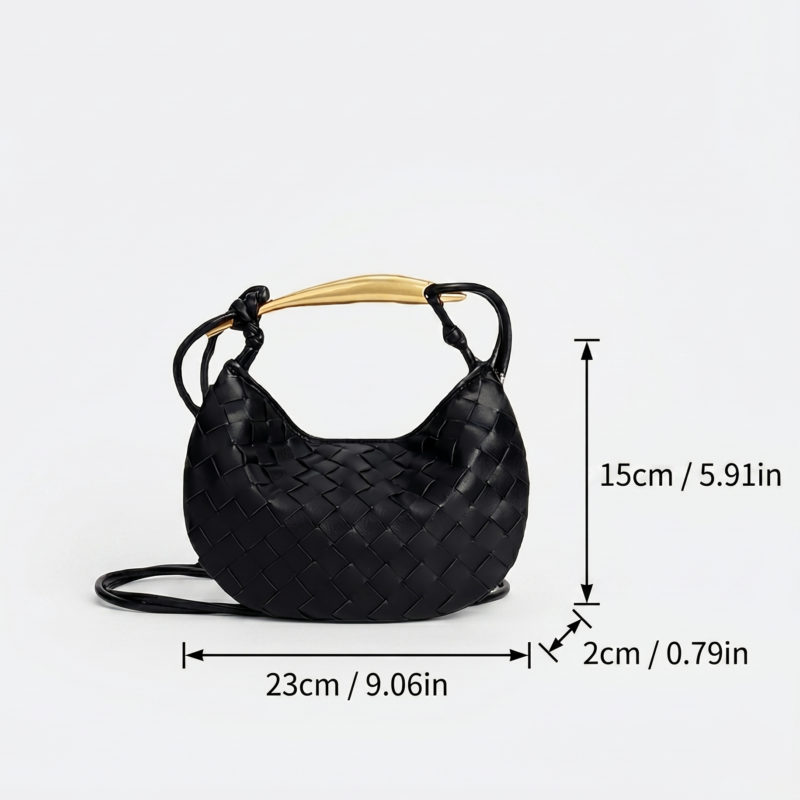 Mini pochette en cuir tressé pour femmes