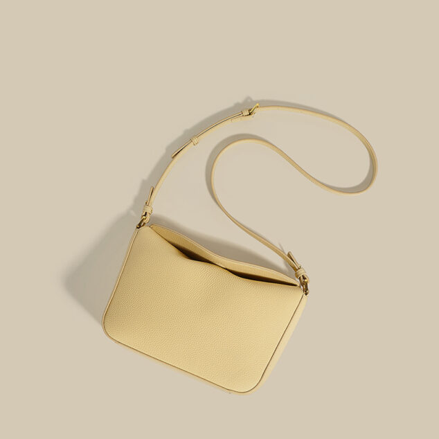 Women's Minimalist Genuine Leather Shoulder Baguette Bag
