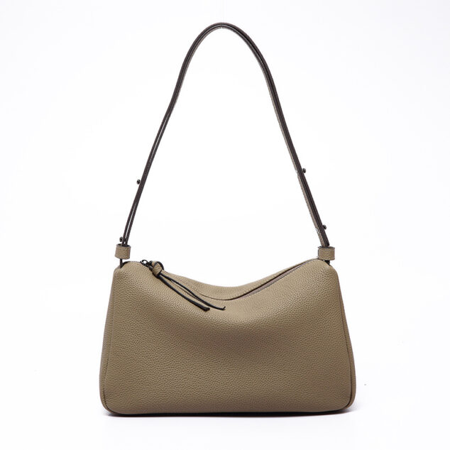 Women's Minimal Genuine Leather Flap Baguette Bags - ROMY TISA