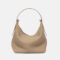 Women's Minimalist Leather Hobo Bag with Crossbody Strap