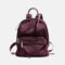 Women's Nylon and Leather Backpack for Casual Travel