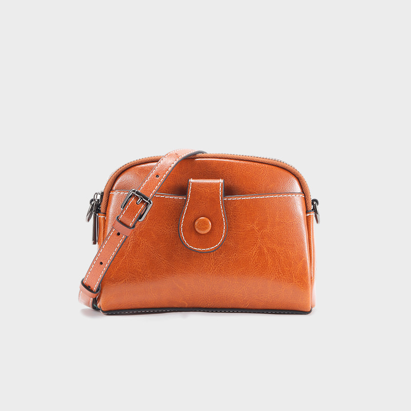 Women's Small Vintage Leather Crossbody Shoulder Bag