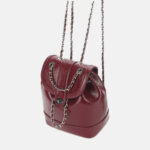 Damen-Rucksack aus echtem Leder mit Eisenkettenriemen