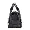 Sac à dos en cuir tressé avec fermeture à cordon pour femmes