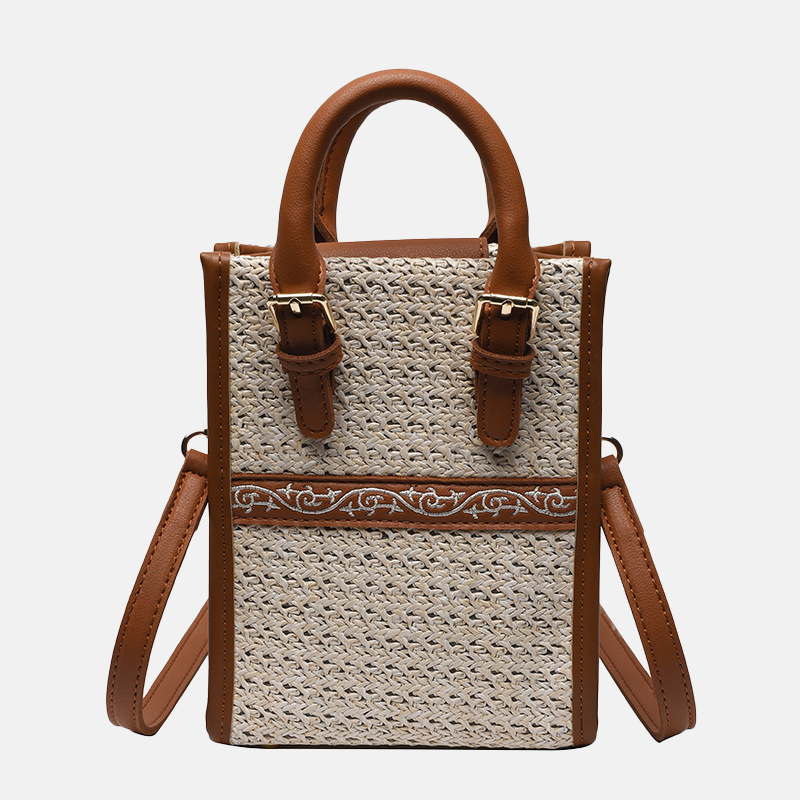 Women's Woven Straw Beach Tote Bag with Large Capacity - ROMY TISA