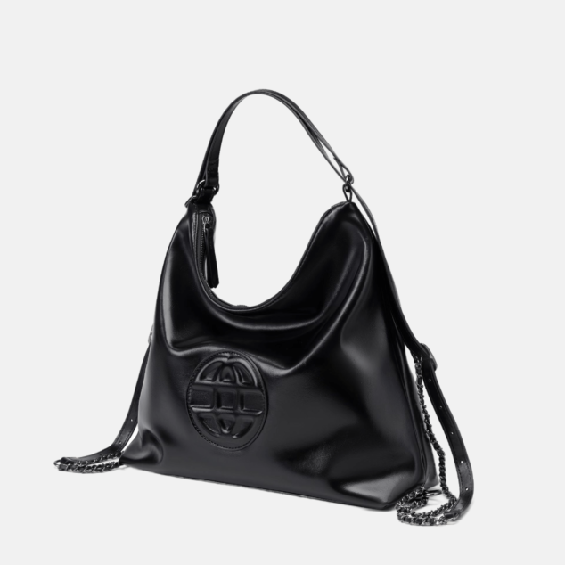 Women's Stitching Vintage Hobo Tote Bags in Soft Vegan Leather - ROMY TISA