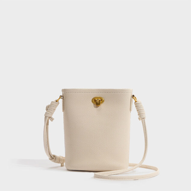 Mini sac à bandoulière minimaliste en cuir véritable pour femmes