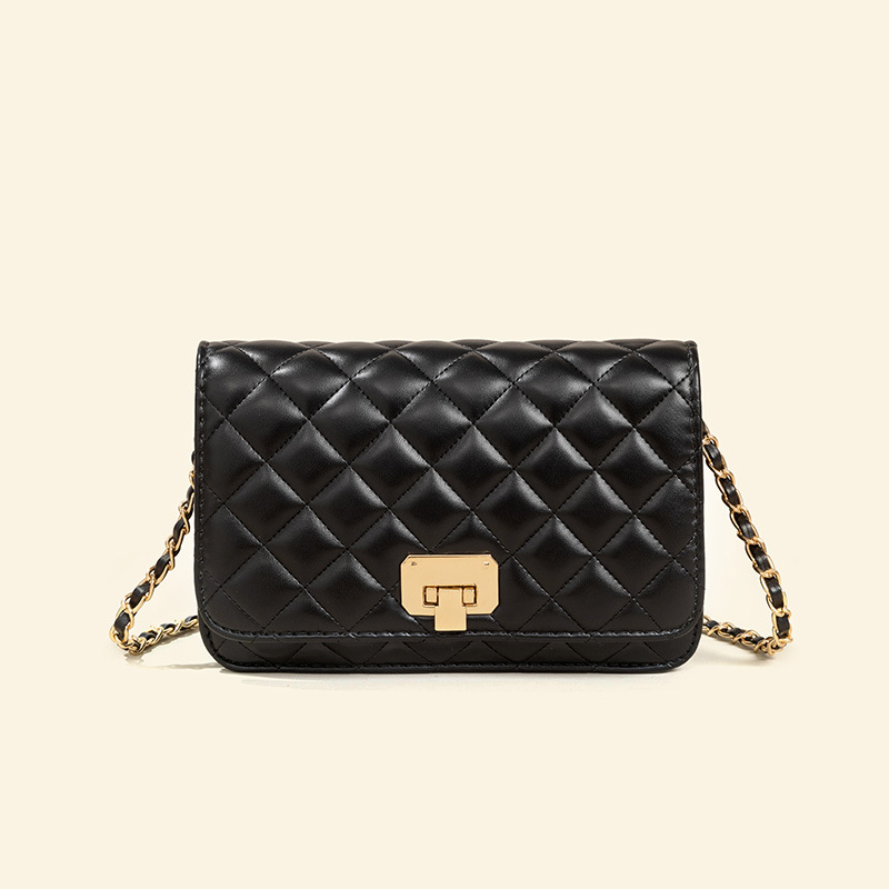 Women's PU Quilted Chain Crossbody Bag