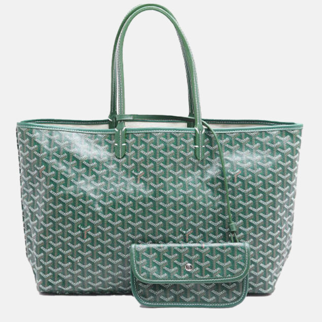 Bags, Goyard Print Tote Green