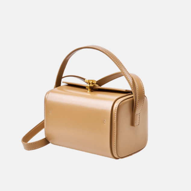 Women's Vintage Genuine Leather Crossbody Box Bag - ROMY TISA