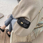 Women's Quilted Flap Mini Crossbody Bags in Genuine Leather