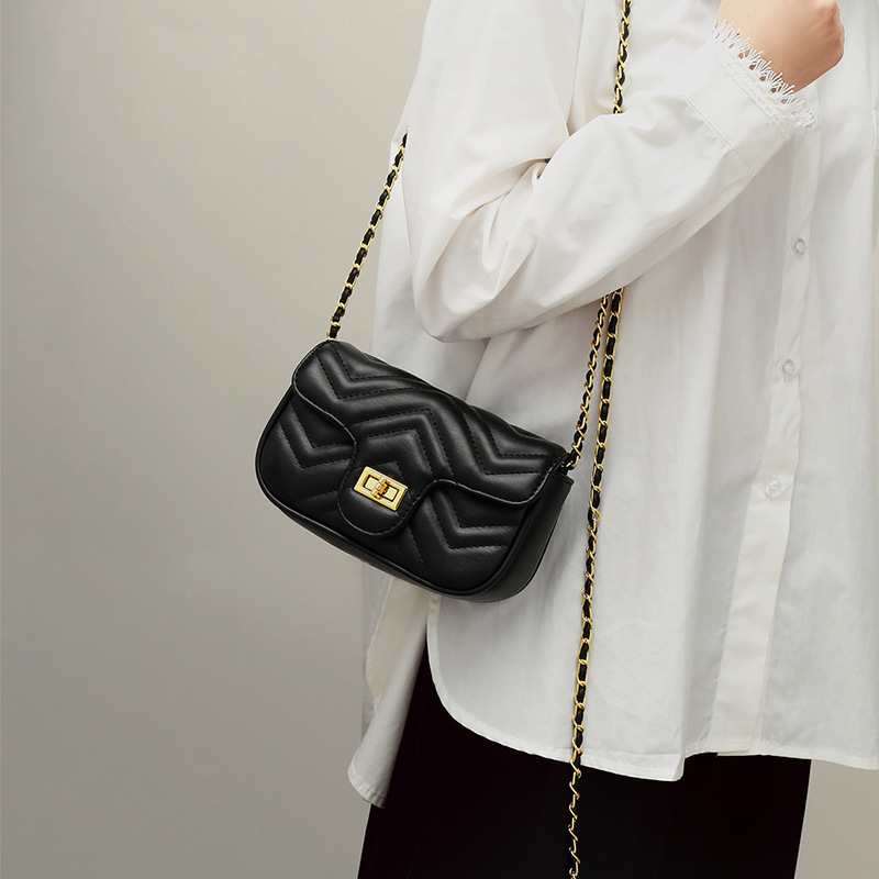Women's Quilted Flap Mini Crossbody Bags in Genuine Leather