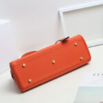 Women's Genuine Leather Top Handle Baguette bag