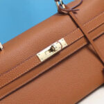 Women's Genuine Leather Top Handle Baguette bag
