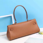 Women's Genuine Leather Top Handle Baguette bag