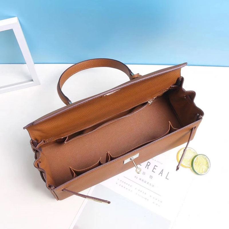 Women's Genuine Leather Top Handle Baguette bag