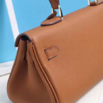 Women's Genuine Leather Top Handle Baguette bag