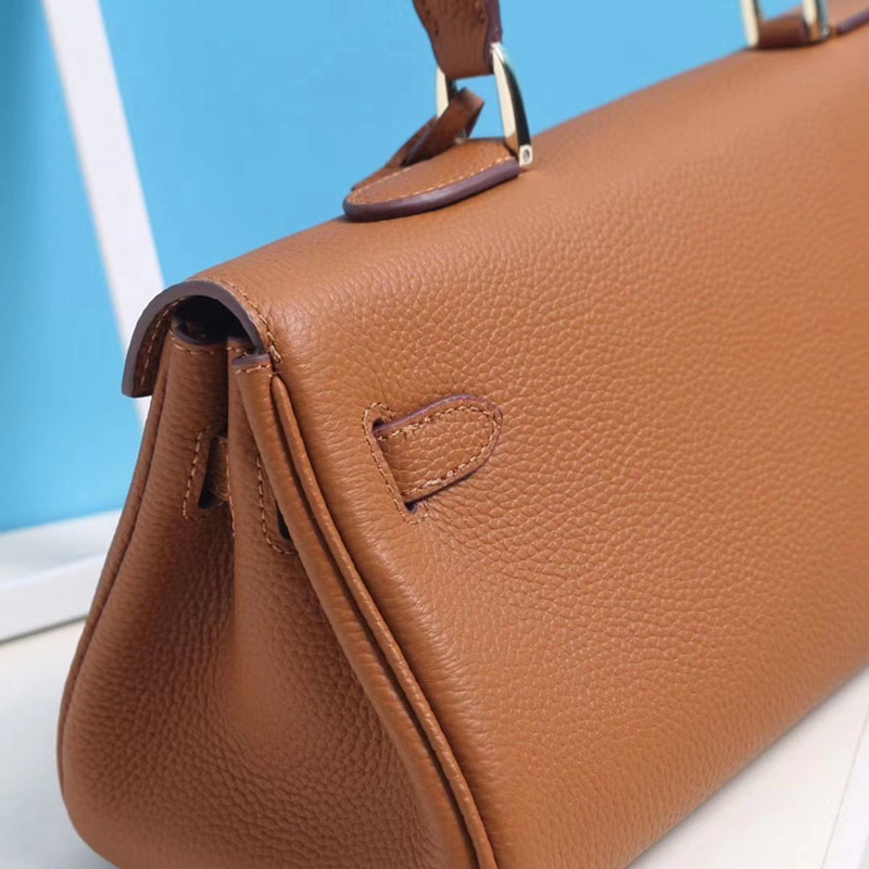 Women's Genuine Leather Top Handle Baguette bag