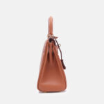 Sac à main supérieur en cuir véritable pour femmes, grain litchi