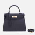 Sac à main supérieur en cuir véritable pour femmes, grain litchi