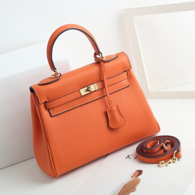 Women's Lychee Grain Top Handle Bag in Genuine Leather - ROMY TISA