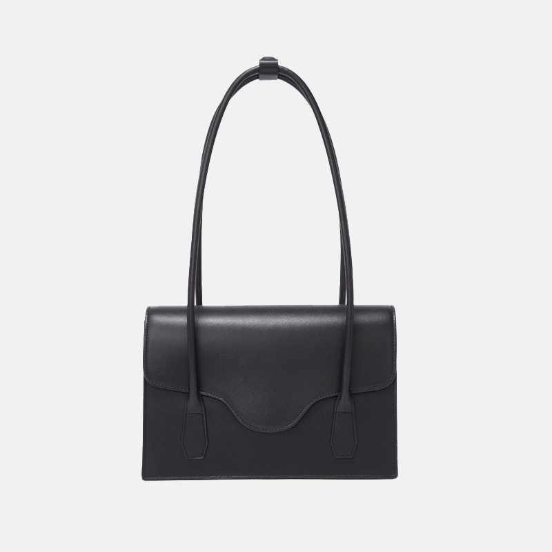 Women's Minimal Dual Strap Baguette Bags in Genuine Leather