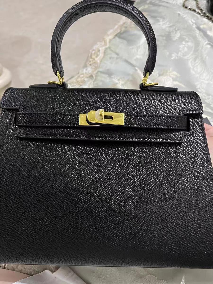 Women's Genuine Leather Top Handle Purse with Shoulder Strap photo review