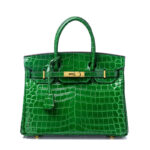 Women's Smooth Croc Print Genuine Leather Top Handle Bags