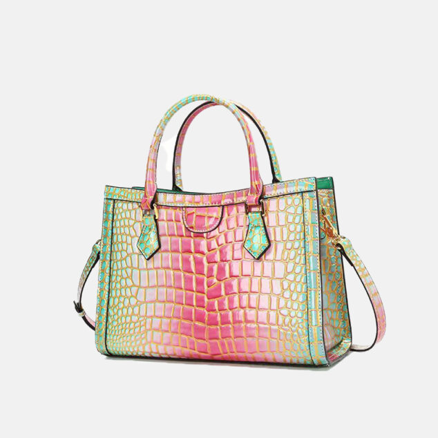 The Queen | Crocodile Leather Handbag Tote | Croco Leather Purse with Straps