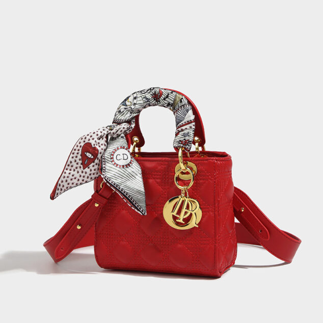 Women's Mini PU Quilted Crossbody Tote Bag
