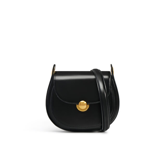 Women's Minimalist Genuine Leather Crossbody Saddle Bag