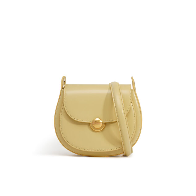 Women's Minimalist Genuine Leather Crossbody Saddle Bag