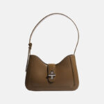 Women's Minimalist Genuine Leather Lock Buckle Shoulder Bag