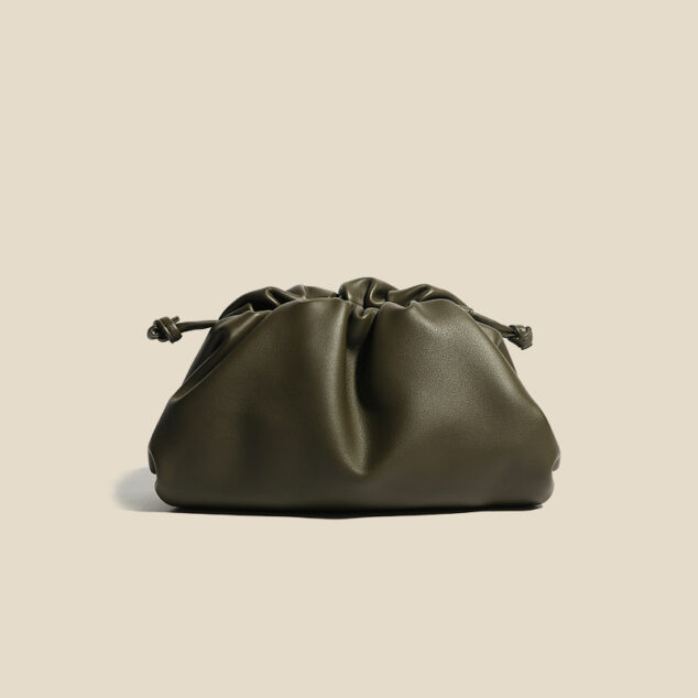 Women's Genuine Leather Cloud Shape Wrinkle Crossbody Bag - ROMY TISA