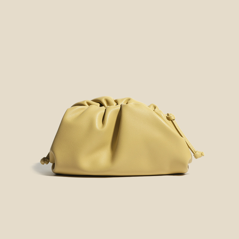 Women's Genuine Leather Cloud Shape Wrinkle Crossbody Bag - ROMY TISA