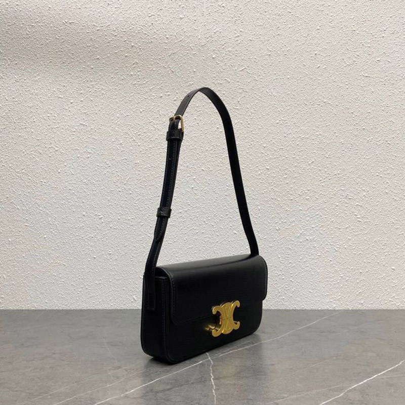 Sac à bandoulière en cuir véritable à fermoir pour femmes